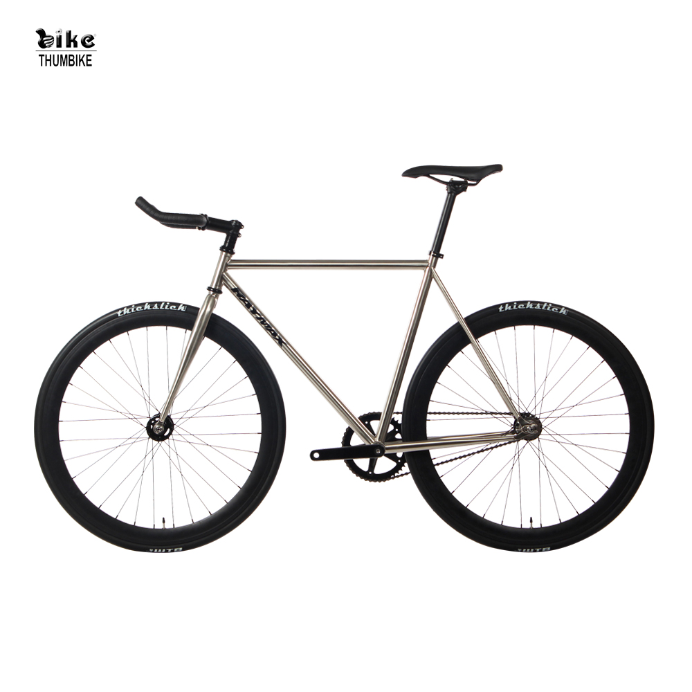  مواصفات قابلة للتخصيص Chromoly Frame Golden Fixie Bike