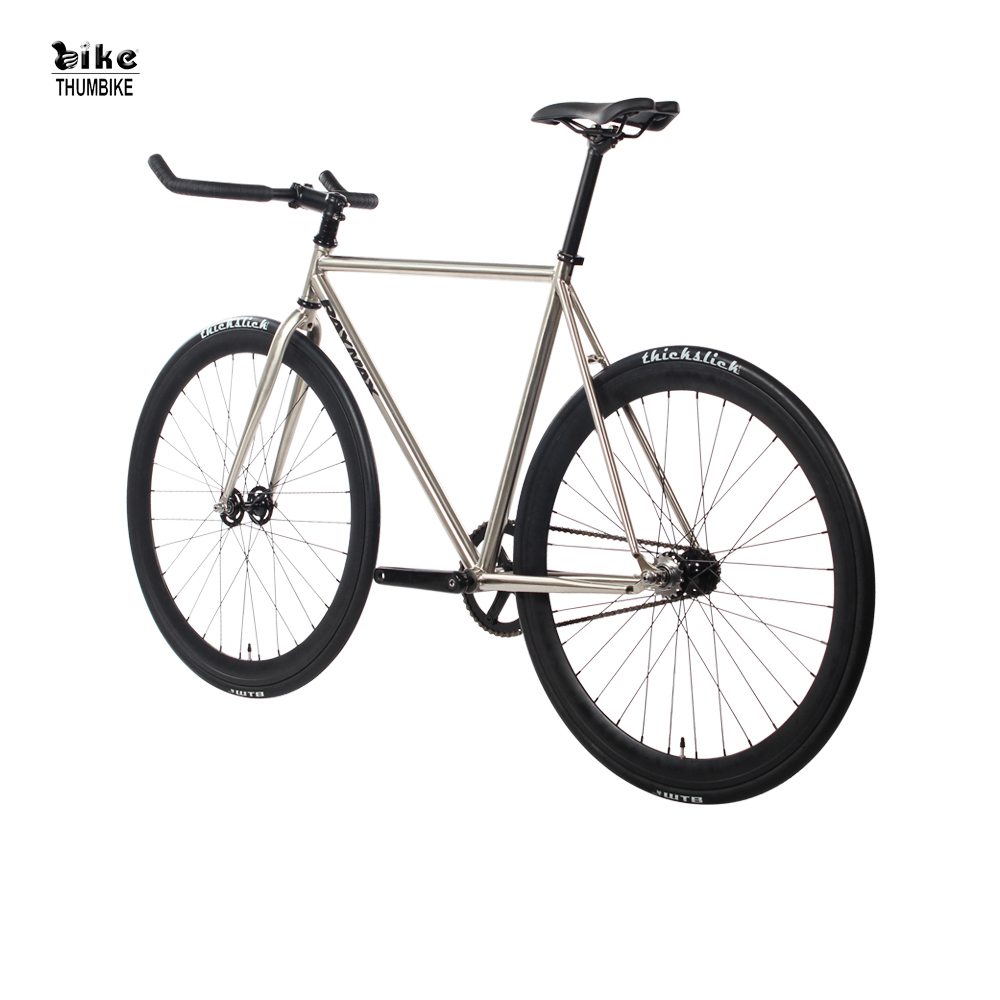  مواصفات قابلة للتخصيص Chromoly Frame Golden Fixie Bike