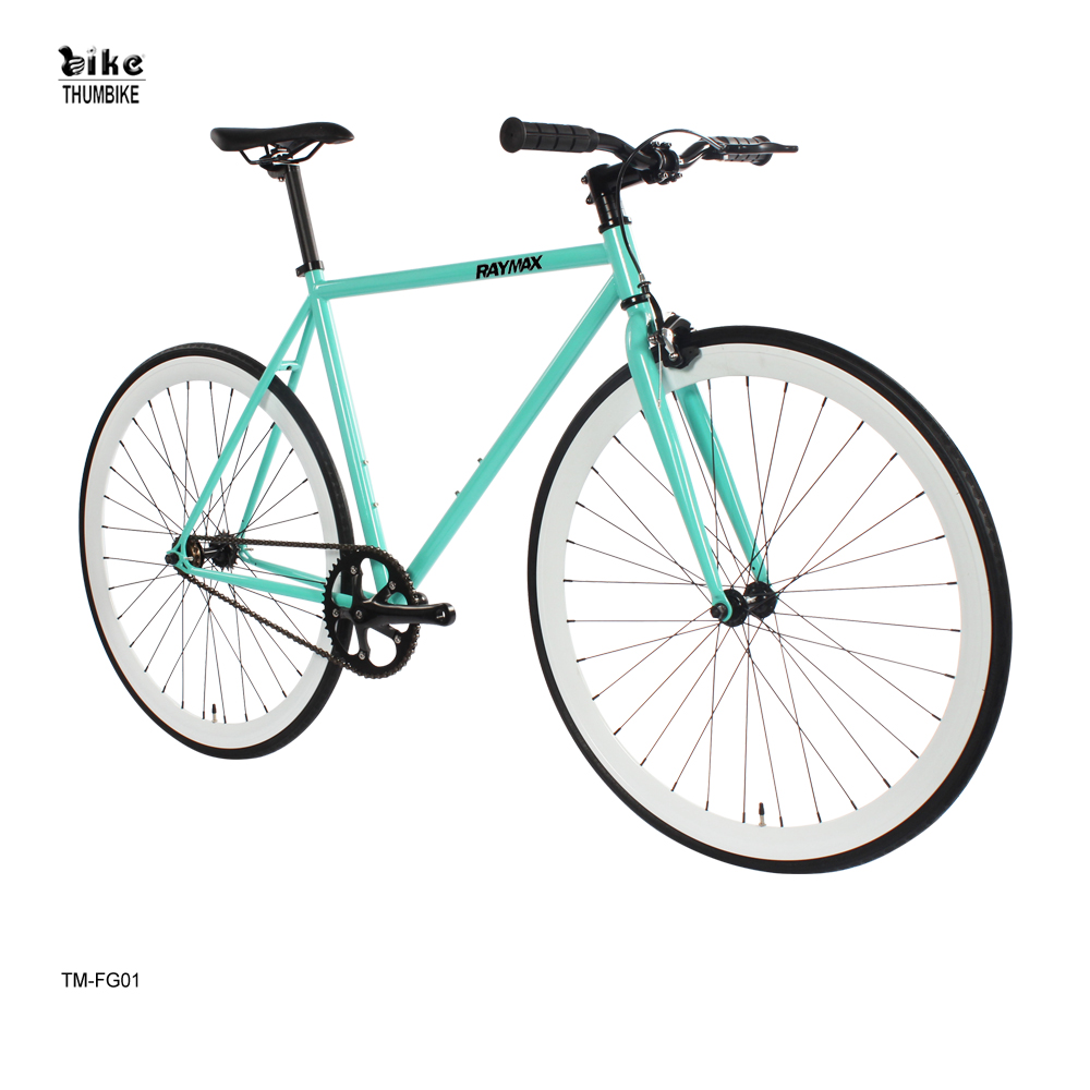 700C Hi-ten الصلب الأزرق Fixie الدراجة