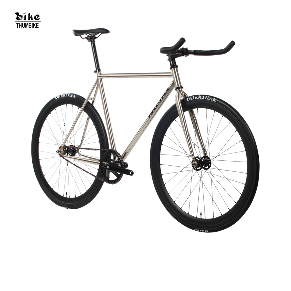  مواصفات قابلة للتخصيص Chromoly Frame Golden Fixie Bike